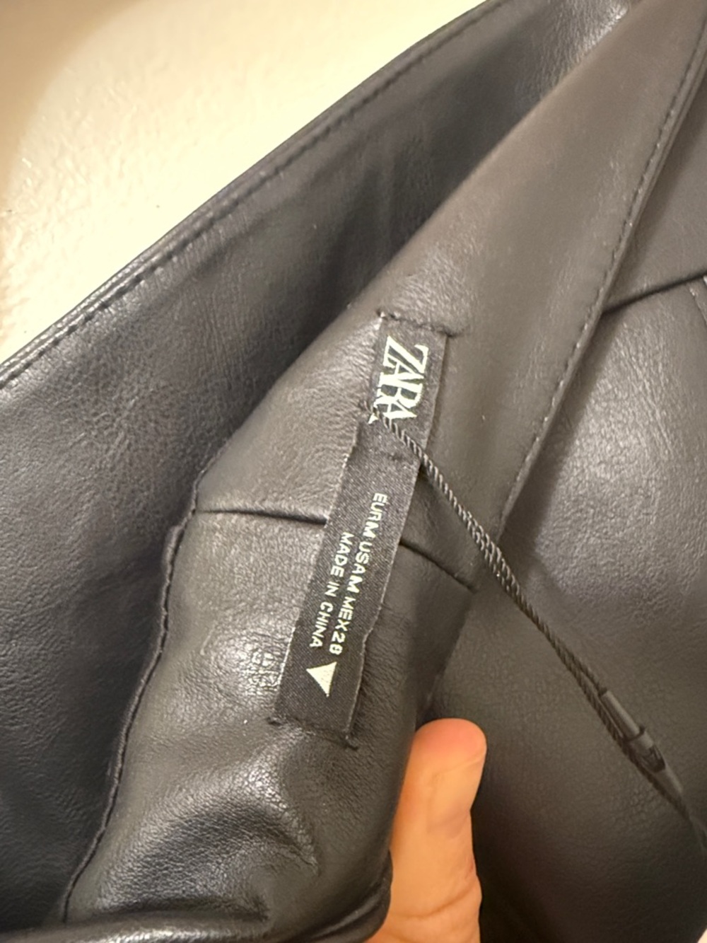 Zara Strapless Faux-Leather Midi Dress in Black - Picture 5 of 6
